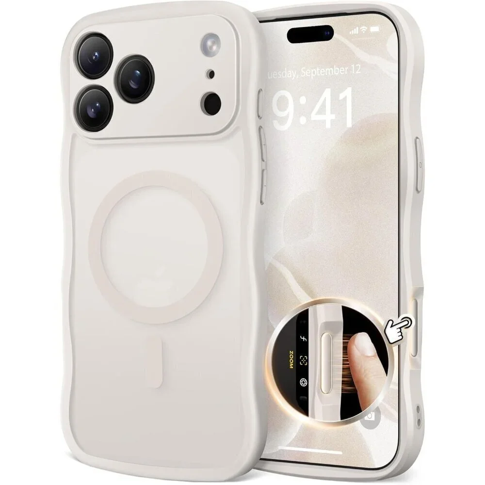 Women Stone Iphone 17 Pro Max Case Full Camera Protection Mag Safe